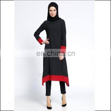 Blouse 2017 black daily muslim dress for women