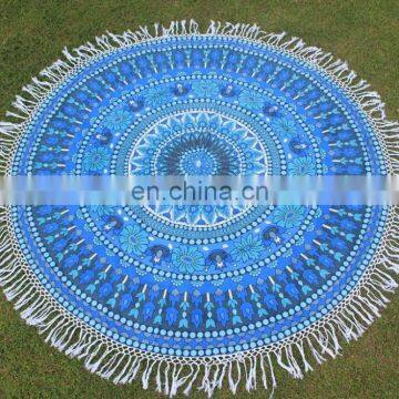 Hippie Indian Mandala Round Roundie Beach Throw Blanket Hippie Tapestry Rug Round Mandala Wall Hanging Beach picnic Wholesale