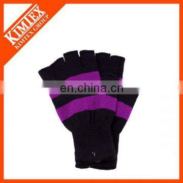 Wholesale winter knitted custom fingerless gloves