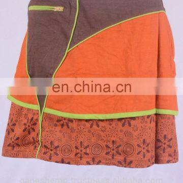 Bohemian Side Pouch With Pocket Mini Gypsy Skirt HHCS 113 B photo-1