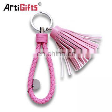 Marvel Custom Colorful Blank Pu Leather Tassel Key Chain Metal Ring Holder Keychain With Logo