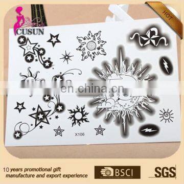 Custom Long Lasting Sun Moon Body Temporary Tattoo Sticker for Adults photo-3