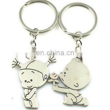 Custom Promotional Couple Metal Keychains for Christmas Gift