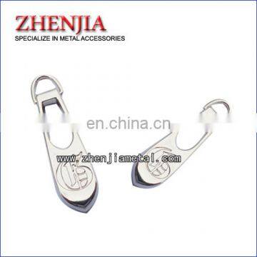 metal zipper logo puller for jacket and coat