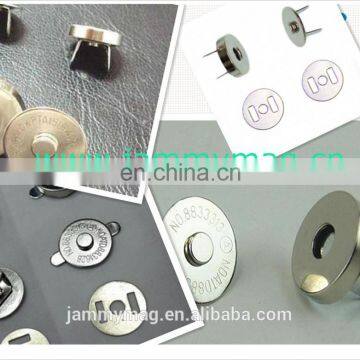 Jamag magnetic snap press button brass plated for bags and clothes