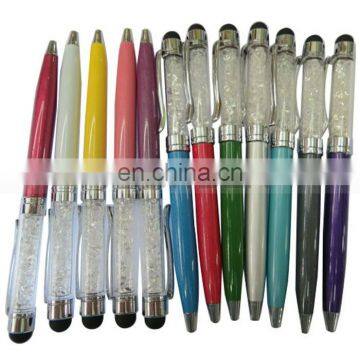 2 in 1 Diamond Crystal Stylus Touch Ball Pen for All Touch Screen