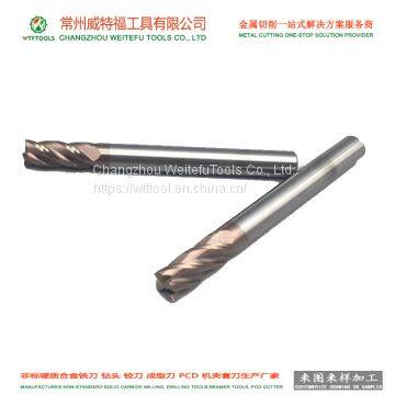 Solid Carbide End Mill Spiral Milling Cutter With 45 Degree 4 Flutes photo-2