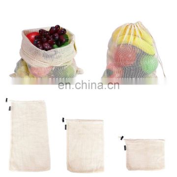 Durable Muslin Carry Bag for Grocery Shopping and Fruit and Veggie Storage