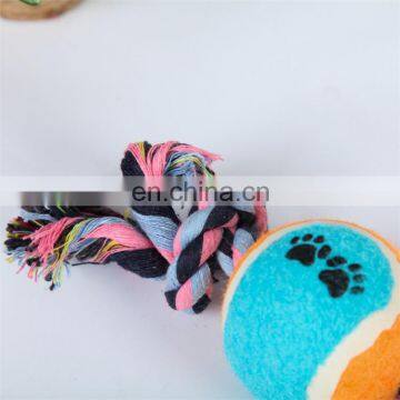 Top Selling Woven Cotton Pet Toys for Dogs Indestructible Dog Ball Throwing Toys photo-3