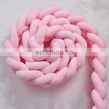 Wholesale Baby Safe Bumper Knot Pillow Mixed Colors Chunky Knit Baby Bedding Cradle Bumper photo-3