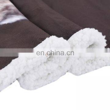 Cheaper Price Custom Tiger Print Micro Mink Sherpa Fleece 3d Blanket Throw photo-6