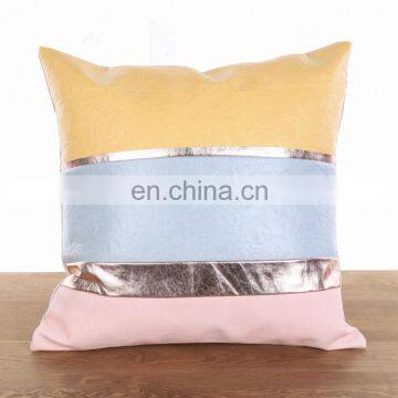 2019 best selling fuax leather PU decorative colorful pillow/cushion