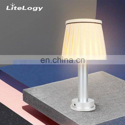 Litelogy design led decor desk lamp aluminium cordless usb touch table light for home