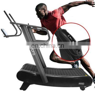 commercial curved treadmill Self-power Manual fitness treadmill Running Machine  No Power speed fit treadmill for Body Building