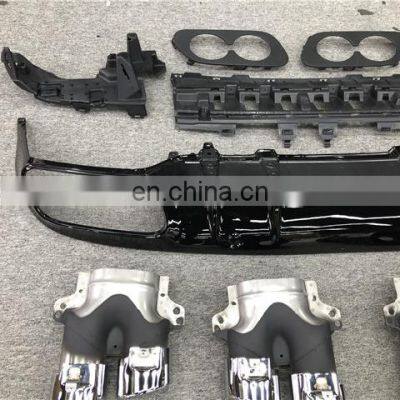 FOR BENZ C Class Coupe Change to C43 AMG DIFFUSER WITH EXHAUST PIPES photo-3