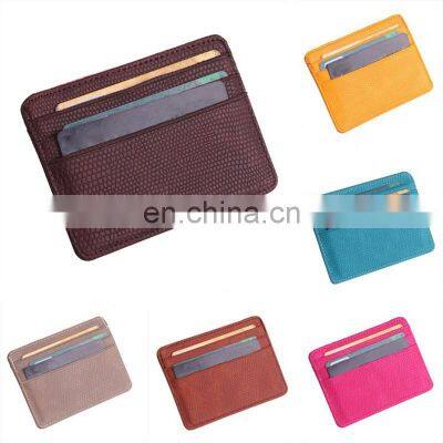 Fashion Women Lichee Pattern Bank Card Wallet Holder Package Coin Bag Card Holder Phone Travel Leather Men Wallets Credit Card photo-3