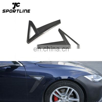 14-17 Model S Carbon Fiber Side Fender Vents for Tesla Model S P85 D90D P100D Sedan 4-Door