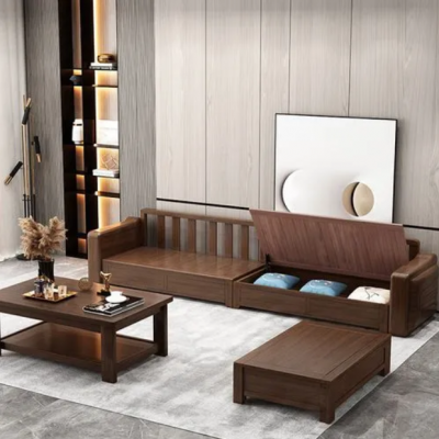 All solid wood living room sofa