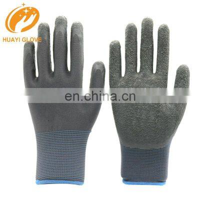 Wholesale industrial safety cheap work latex coated gloves rubber arbeitshandschuhe