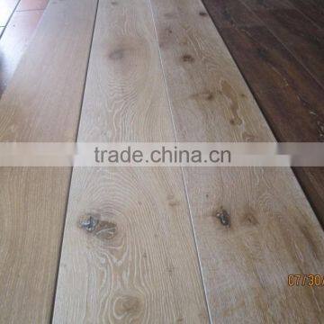 20mm Wide Plank White Brushed Oak Engineered Flooring