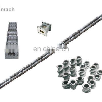 High precision machining customized single extruder Screw Barrels plastic machine screw and barrel for PP/PE