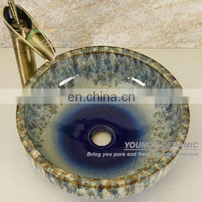 Oriental Hand Painted Ceramic Wash Basin Bowl For Bathroom