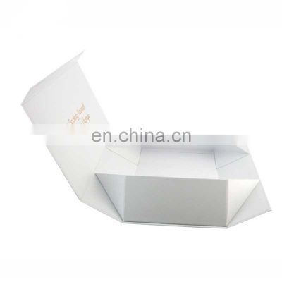 Custom white magnetic folding foldable box with magnet lid