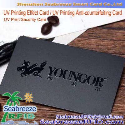 UV Printing Effect Card / UV Printing Anti-counterfeiting Card / UV Print Security Card