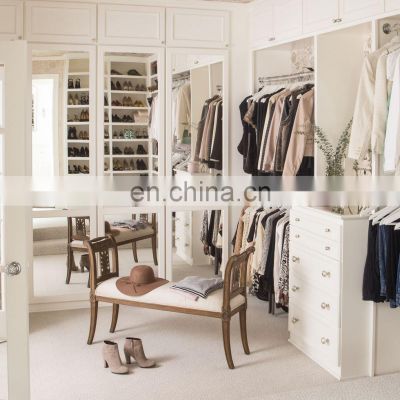 Clothes Storage Cabinet White bedroom Wardrobe Wooden Style Modern walk in closet Amoires