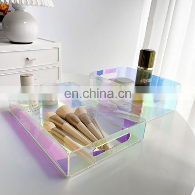 Storage Trays Color Glow Tea Perfume Vanity Trinket Tiered Candle Jewelry Decor Weed Decorative Acrylic Organizer Storage Trays