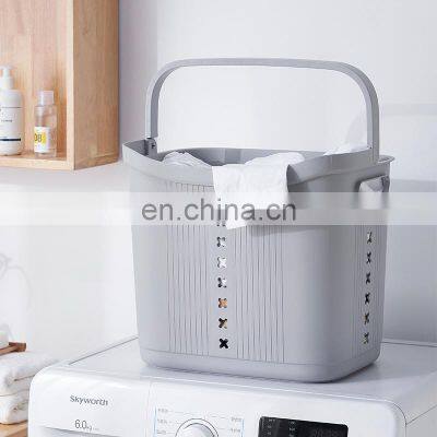 Room Smart Design Manufacturer White Storage Organizer Hamper Laundry Basket Plastic photo-4