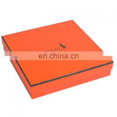 Luxury Orange Printing Paper packing box Custom Printed Recycled book gift box