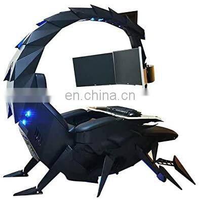 Modern Silla Gamer Economical Ergonomical RGB Light Speaker Zero Gravity Workstation Scorpion Cockpit Gaming Chair for Sale