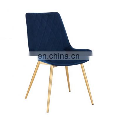 Modern Velvet Dining Chair Hot Selling Restaurant Chair With Gold Leg