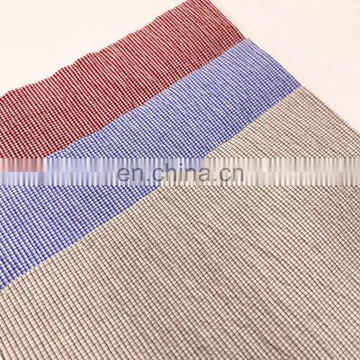 new trend cotton stretch plaid yarn dyed double face fabric