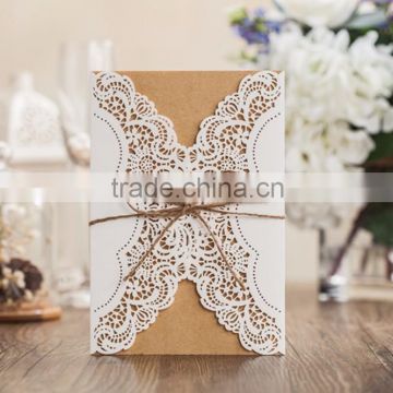 Pure White Birthday Handmade Paper Wedding Greeting Cards Designs