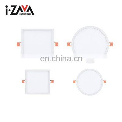 High Lumen Slim Ceiling Recessed Mounted Aluminum Round Square 6W 15W 20W LED Panel photo-2