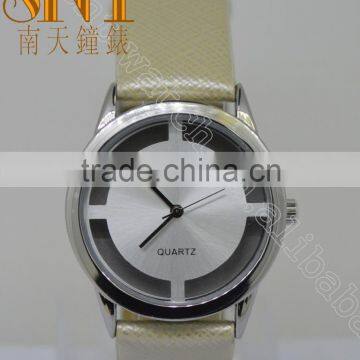 SNT-96155 Simple Lucid Quartz Watches, Unisex's Leather Band Watch