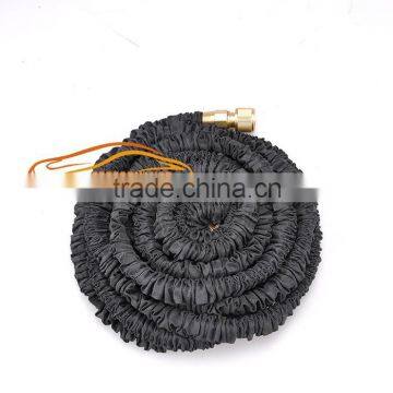 100FT X EXPANDING MAGIC HOSE PIPE GARDEN EXPANDABLE HOSE PIPE BRASS FITTINGS Triple layer natural latex hose