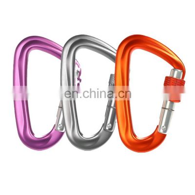 JRSGS Heavy Duty Aluminium 12KN Carabiner Clip Factory D-Ring Snap Hook Clip Tool Carrier Outdoor Carabiner