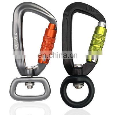 JRSGS Swivel Twist Locking Carabiner, Rotating Carabiner Hook Clip for Dog Leash, Hammock, Camping, Hiking