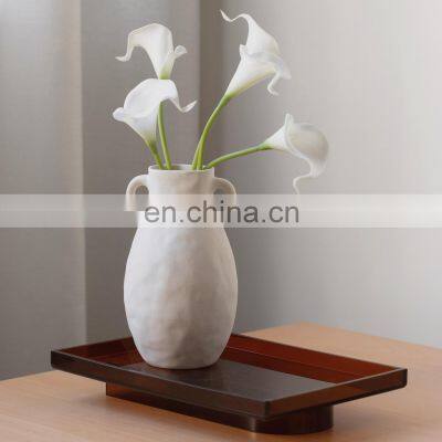 Новый креативный белый гидропонный ваз для свадебного декора, геометрический декоративный художественный керамический ваз для украшения дома photo-4