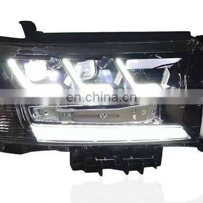 Best Selling Upgrade 3 Lens Full Led Headlamp Headlight With Dynamic for TOYOTA LAND CRUISER LC200 Head Lamp Headlight 2016-2019