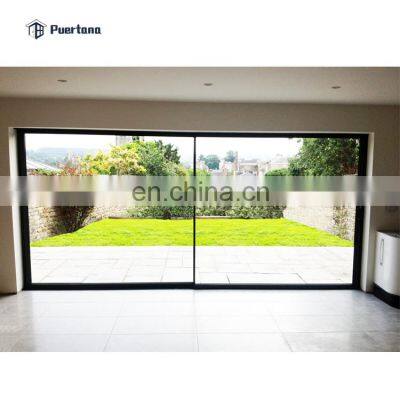 Hurricane Impact Large Patio Slimline Sliding Glass Doors With Retractable Screen