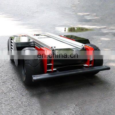 Wheeled steel track chassis mobile robot platform for delivery robot