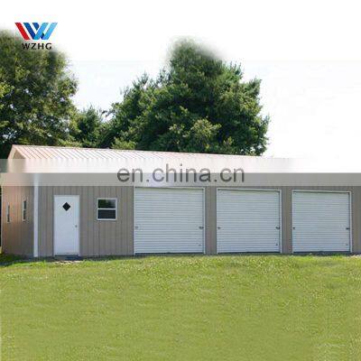 Outdoor house price Prefab metal waterproof building prefabricated garden metal garage storage sheds steel structure sheds