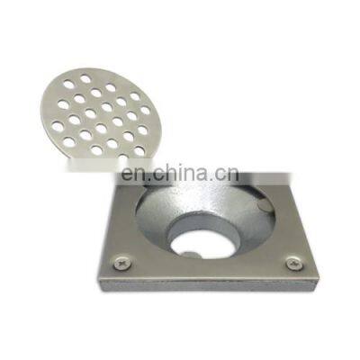 Floor Drain 4inch x 4inch with Hinge Cover- Circular Pattern