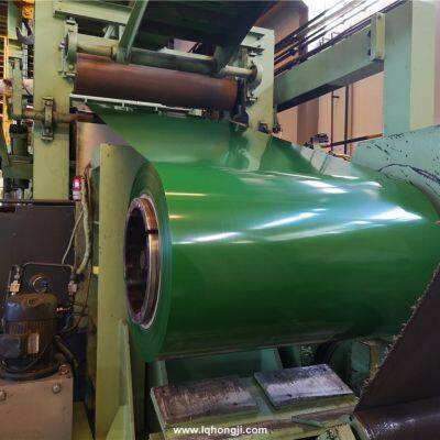 Green color coated aluminum zinc steel coil: green coating