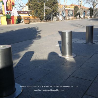 UPARK Automatic Retractable Light Bollard with Integral for Car Security Block Paved Domestic Driveway Residential Barrier