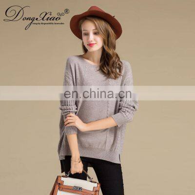 Women's 100% Cashmere Oversize Sweater Chunky Knit Batwing Sleeves Crew Neck Casual Style Winter Season OEM Service Available photo-2